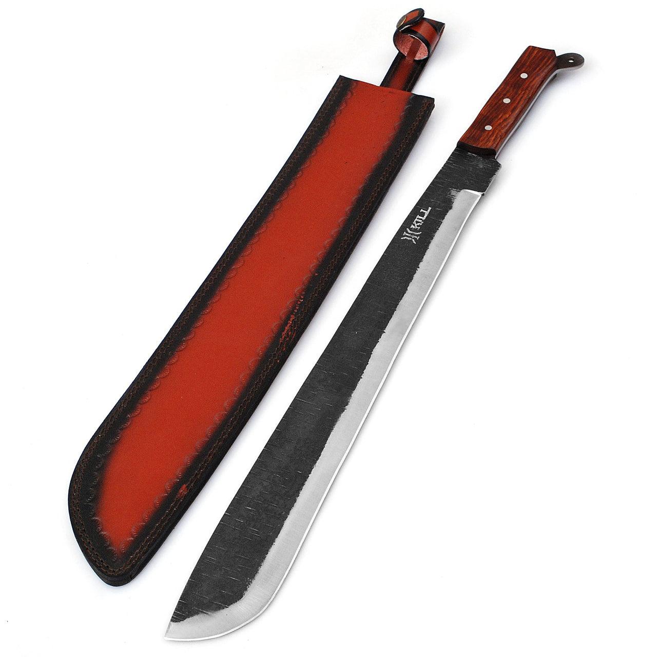 Voorhees Extra Long Carbon Steel Full Tang Outdoor Bush Machete Machetes - Tophatter Daily Deals
