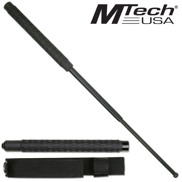 Mtech 26" Extendable Baton with Textured Rubber Handle and Nylon Sheath - Tophatter's Guns'N'Weapons Store Collectible Weapons - Tophatter Daily Deals