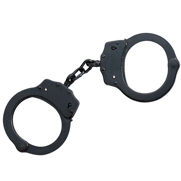 Double Lock Black Handcuffs Metal Construction - TOPHATTER'S ARMORY DEALS Collectible Weapons - Tophatter Daily Deals