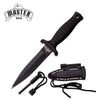 Master USA Dagger Style Fixed Blade Knife Black Handle Fire Starter - TOPHATTER'S ARMORY DEALS Collectible Weapons - Tophatter Daily Deals