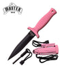 Pink Fixed Blade Fire Starter Neck Knife Hunting Knife - TOPHATTER'S ARMORY DEALS Collectible Weapons - Tophatter Daily Deals
