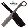 7.9" Overall Fixed Blade Gunmetal Full Tang Tactical Straight Razor Collectible Weapons - Tophatter Daily Deals