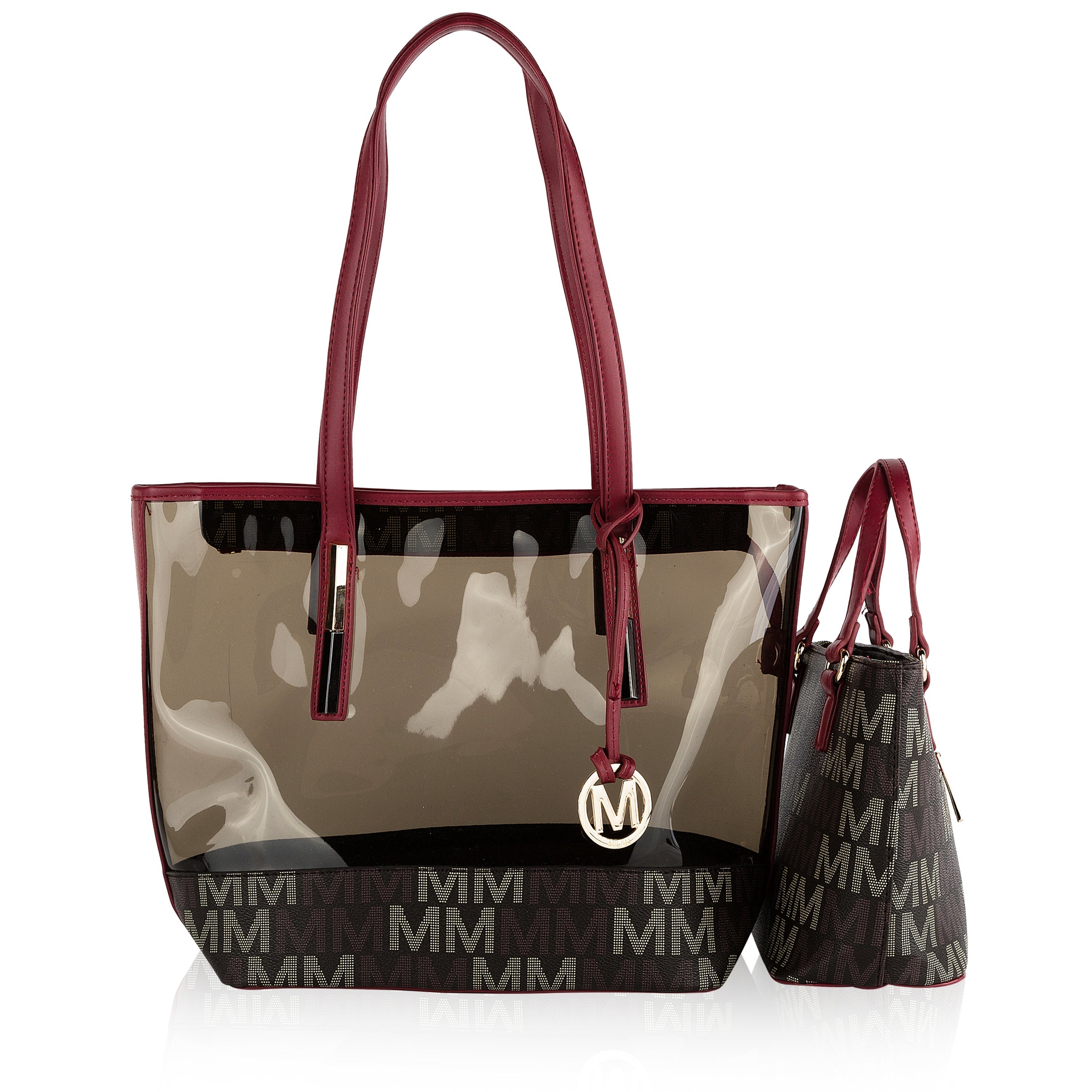 MKF Collection Women's Tayla Signature Tote Bag And Mini Tote Set Red Bags - Tophatter Daily Deals