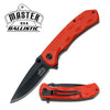 Orange Drop Point Blade Spring Assisted Folding Pocket Knife - TOPHATTER'S ARMORY DEALS Collectible Weapons - Tophatter Daily Deals