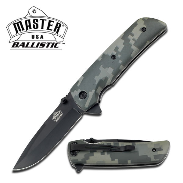 Digital Camo Handle Spring Assisted Knife - Tophatter's Army Products & Self Defense Collectible Weapons - Tophatter Daily Deals