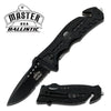 Black Skull Rescue Spring Assist Knife - TOPHATTER'S ARMORY DEALS Collectible Weapons - Tophatter Daily Deals