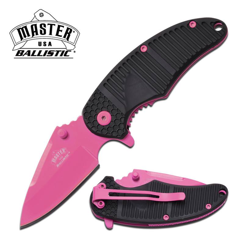USA Ballistic 2.5" Pink Blade Assisted Open Pocket Knife - Tophatter's Guns'N'Weapons Store - FREE SHIPPING Collectible Weapons - Tophatter Daily Deals