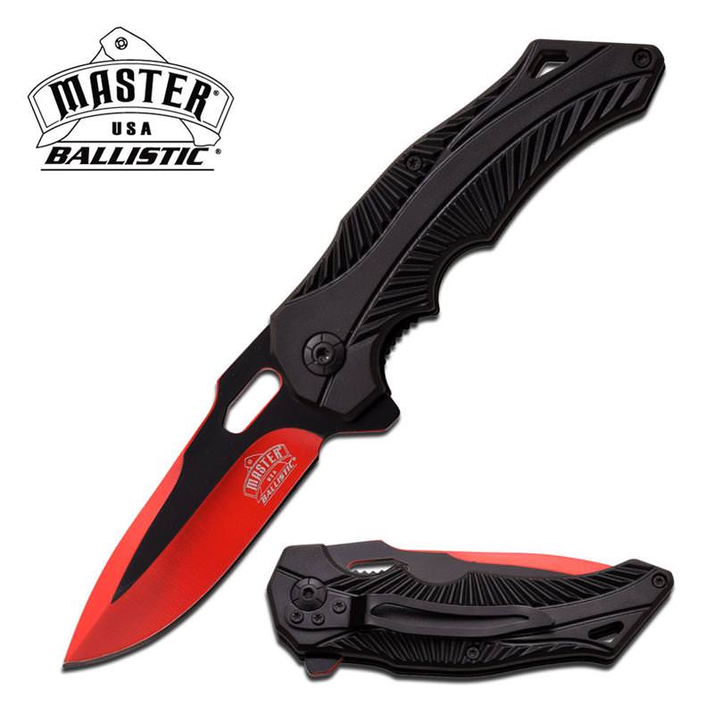 Ballistic USA Two Tone Asisted Spring Action Opening Pocket Knife Red - Tophatter's Inc. Weapons Store Online Collectible Weapons - Tophatter Daily Deals
