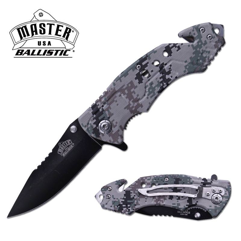 4.75 Inch Master USA Camo Spring Assisted Opening Knife - Tophatter's Inc. Weapons Store Online Collectible Weapons - Tophatter Daily Deals