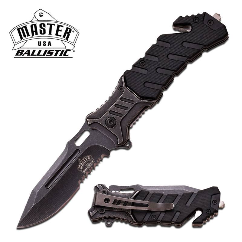 Ballistic USA Rescue Folder Spring Assisted Pocket Knife - TOPHATTER'S ARMORY DEALS Collectible Weapons - Tophatter Daily Deals