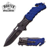 Ballistic USA Blue Handle Rescue Folder Spring Assisted Pocket Knife - TOPHATTER'S ARMORY DEALS Collectible Weapons - Tophatter Daily Deals