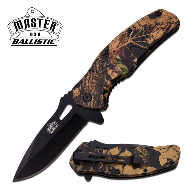 Ballistic Spring Action Assisted Opening Knife Camo - Tophatter's Army Products & Self Defense Collectible Weapons - Tophatter Daily Deals