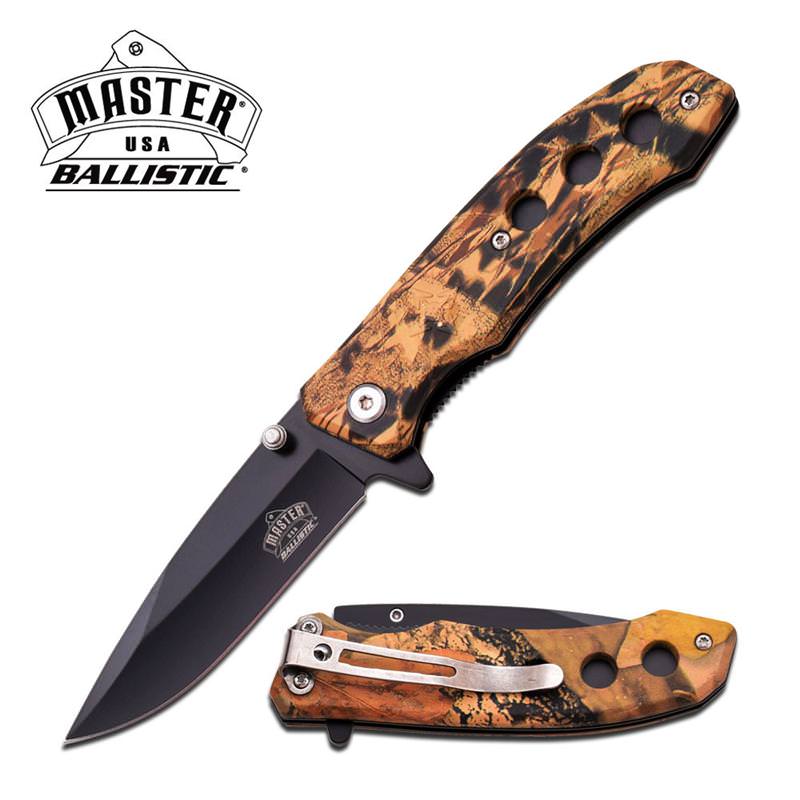 Ballistic Camo Handle Spring Assisted Folding Hunter Knife Collectible Weapons - Tophatter Daily Deals