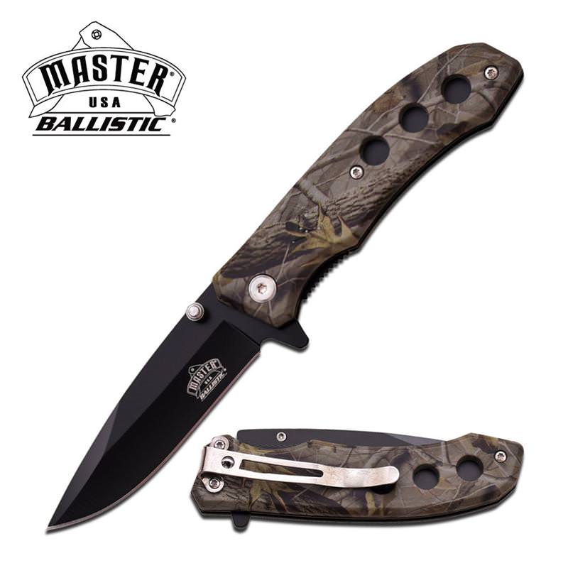 Ballistic Forest Camo Handle Spring Assisted Folding Hunter Knife Collectible Weapons - Tophatter Daily Deals