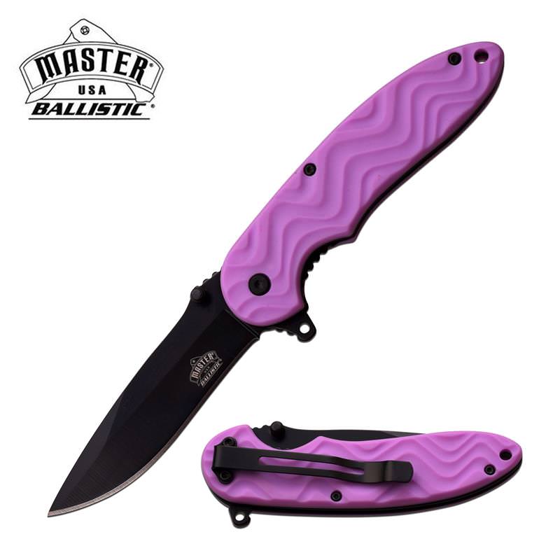 Master USA 4.5 Inch Pink Spring Assisted Opening Knife - Tophatter's Army Products & Self Defense Collectible Weapons - Tophatter Daily Deals