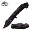 Ballistic Spring Assisted Opening Knife Black SawBack Blade - TOPHATTER'S ARMORY DEALS Collectible Weapons - Tophatter Daily Deals