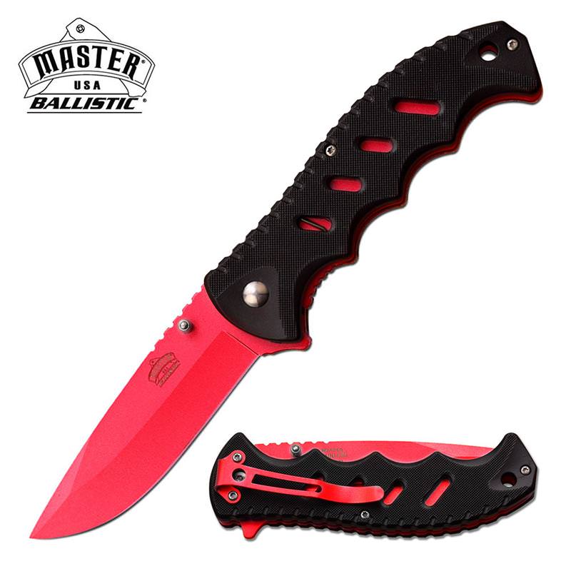 4.75" Black Red Blade Classic Utility Worker EDC Spring Assist Knife Collectible Weapons - Tophatter Daily Deals
