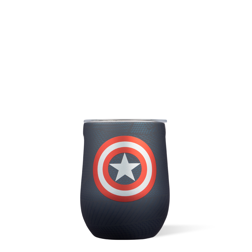 Marvel Stemless by CORKCICLE. Captain America 12oz Stemless - Tophatter Daily Deals