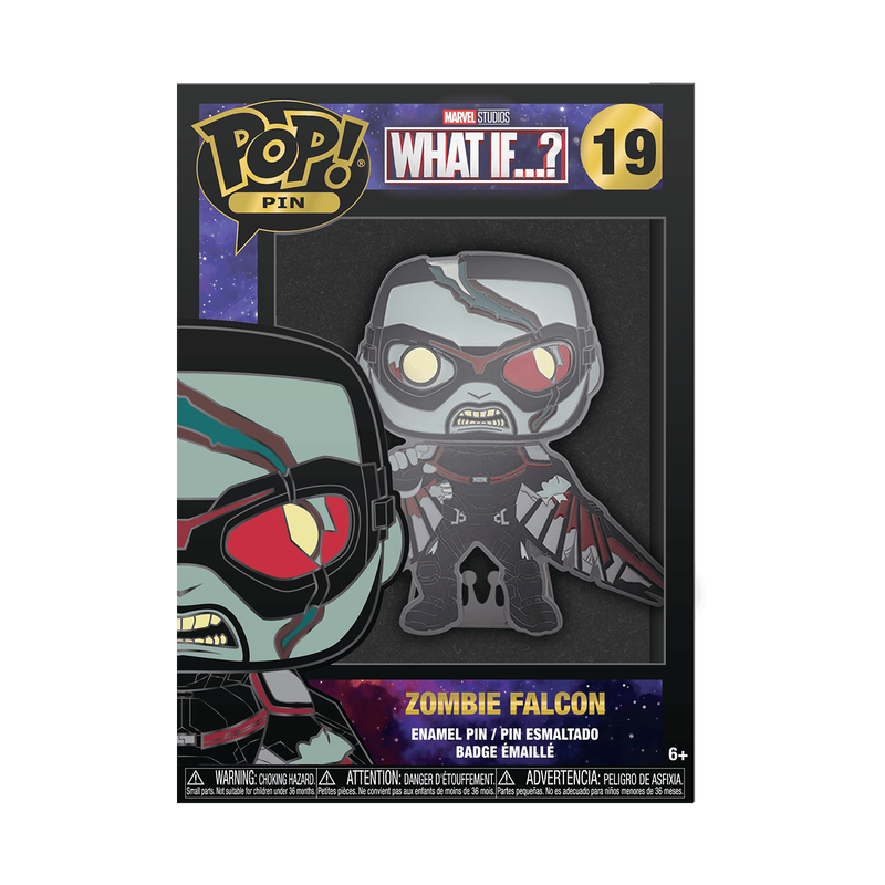 Marvel's What If...? – Zombie Falcon Pop! Enamel Pin Enamel Pin - Tophatter Daily Deals