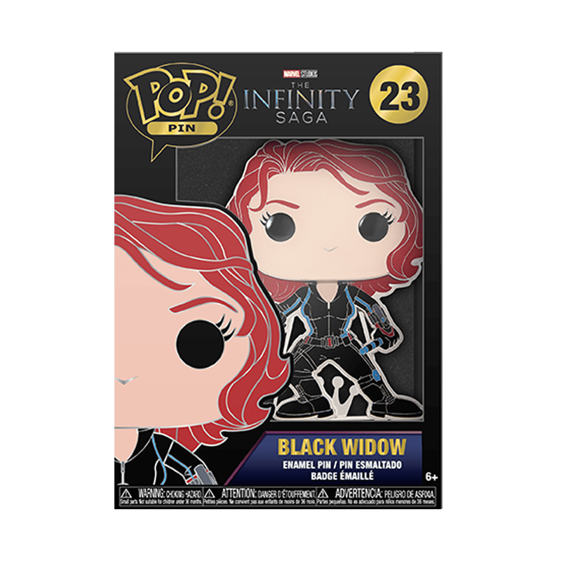 Marvel: The Infinity Saga – Black Widow Pop! Enamel Pin Enamel Pin - Tophatter Daily Deals