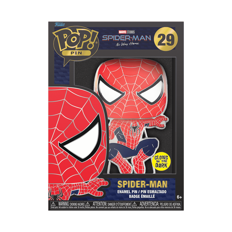 Spider-Man: No Way Home – Tobey Maguire Glow-in-the-Dark Pop! Enamel Pin Enamel Pin - Tophatter Daily Deals