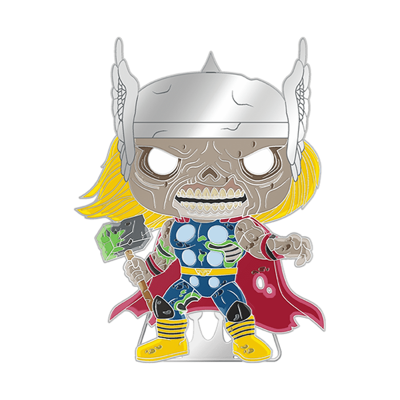 Marvel Zombies – Zombie Thor Glow-in-the-Dark Pop! Enamel Pin Enamel Pin - Tophatter Daily Deals