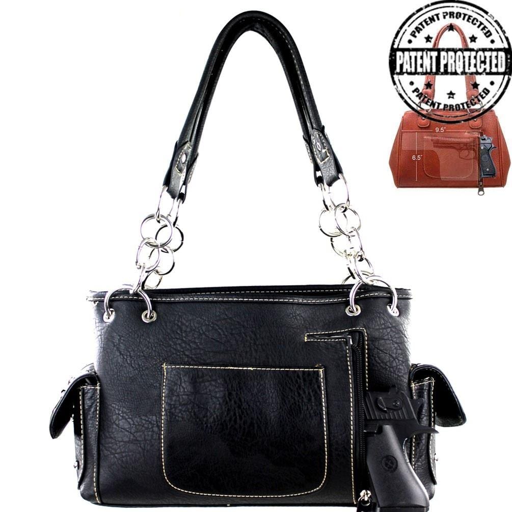 Montana West® Gray Bling Sugar Skull Concealed Carry Purse Handgun Purses - Tophatter Daily Deals
