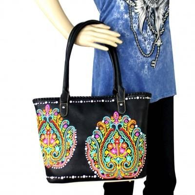 Montana West® Multi Color Concealed Carry Purse Embroidered Collection Firearm Handbag Handgun Purses - Tophatter Daily Deals