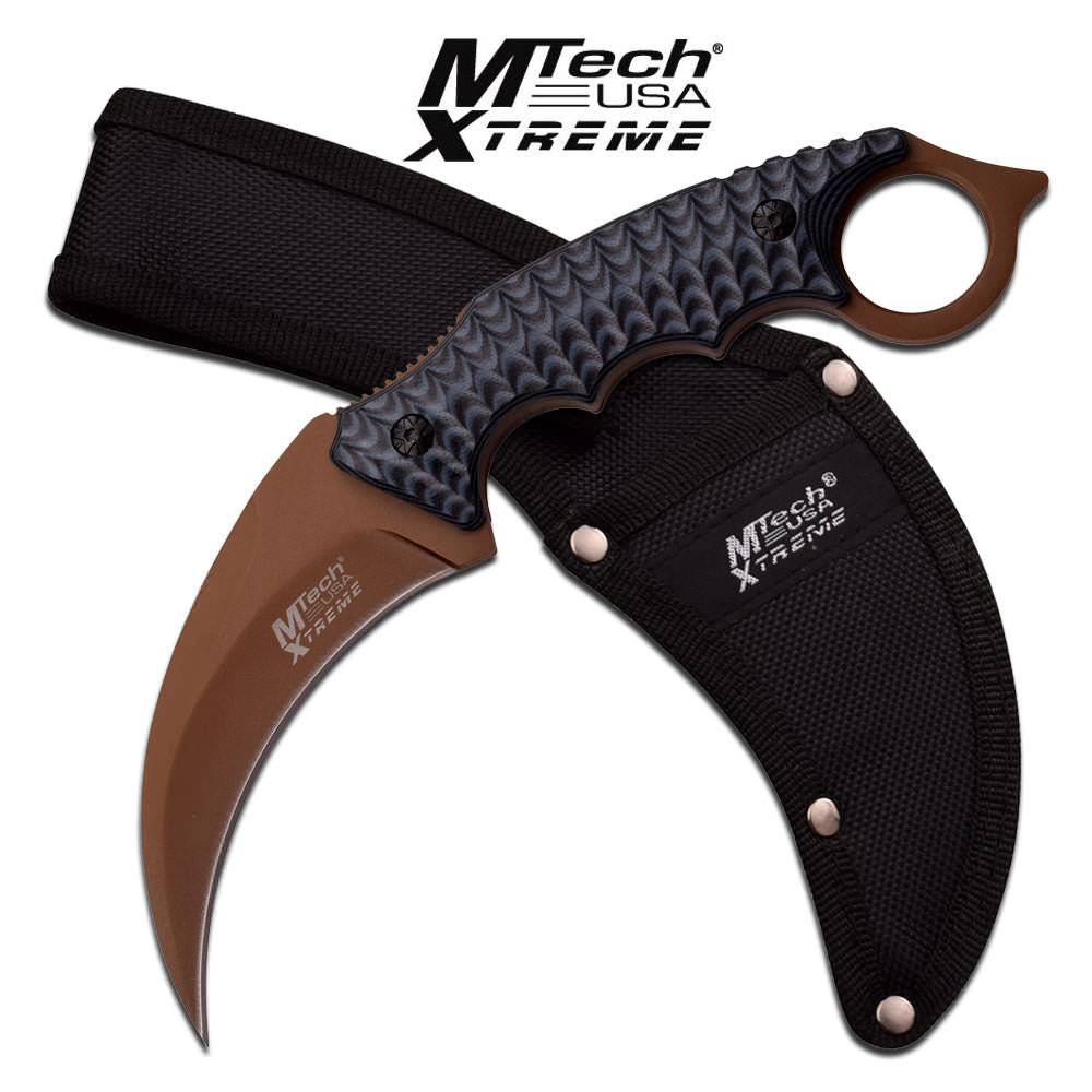 MTech Xtreme Fixed Blade Hunting Karambit Style Handle Knife Collectible Weapons - Tophatter Daily Deals
