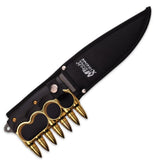 MTech USA XTREME Fixed Blade Bullet Knuckle Trench Knife 11.8" - Gold Knife-Fixed - Tophatter Daily Deals