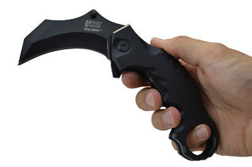 Black G10 Karambit Claw Spring Assisted Folding Knife Combat Tactical 8" Knife-Assist - Tophatter Daily Deals
