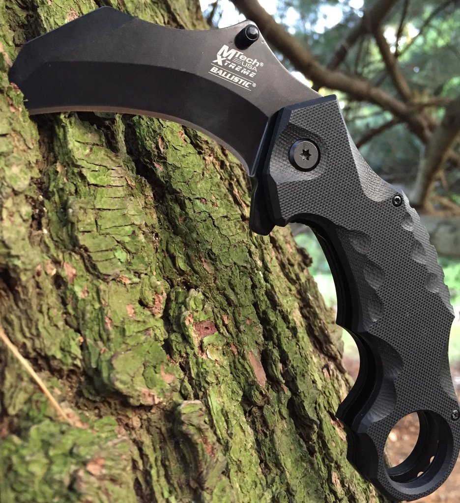 Black G10 Karambit Claw Spring Assisted Folding Knife Combat Tactical 8" Knife-Assist - Tophatter Daily Deals