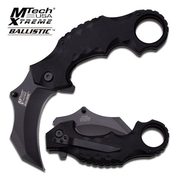 Black G10 Karambit Claw Spring Assisted Folding Knife Combat Tactical 8" Knife-Assist - Tophatter Daily Deals