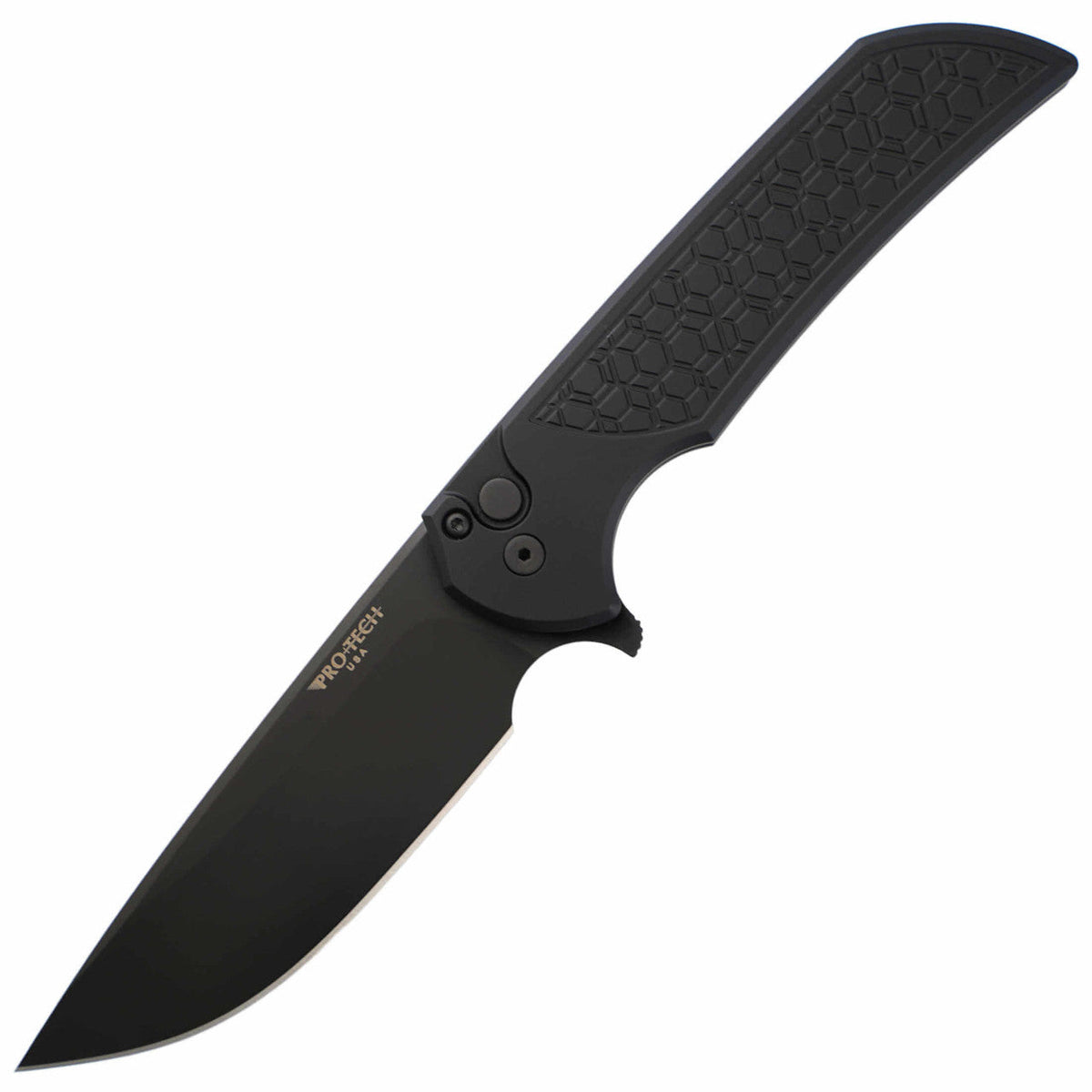 Pro-Tech Knives Mordax Flipper - Black Gridlock Handle - Black MagnaCut Blade - MX106-GRIDLOCK Folding Knives - Tophatter Daily Deals