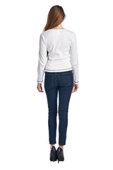 Women's Button Detail Long Sleeve Top Tops - Tophatter Daily Deals