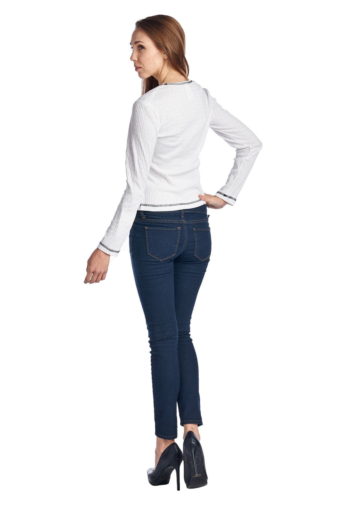 Women's Button Detail Long Sleeve Top Tops - Tophatter Daily Deals
