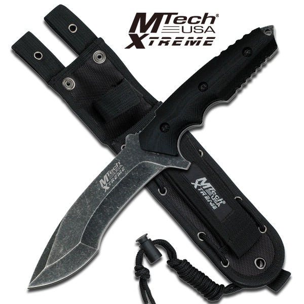 12" Stonewashed Tactical Drop Point Fixed Blade Knife G10 Handle Collectible Weapons - Tophatter Daily Deals