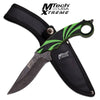 M-Tech Xtreme Stroke Lime Green Fixed Blade Knife - Black Stonewash - TOPHATTER'S ARMORY DEALS Collectible Weapons - Tophatter Daily Deals