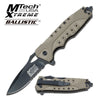 Tactical Assisted Opening Knife With Tan G10 Handle Collectible Weapons - Tophatter Daily Deals