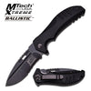 Mtech Heavy Serrated Blade Tactical Black Spring Assisted Folding Knife - TOPHATTER'S ARMORY DEALS Collectible Weapons - Tophatter Daily Deals
