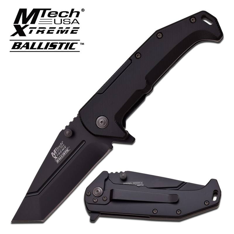 Mtech Spring Assist Tanto Every Day Carry Folding Pocket Knife Black - TOPHATTER'S ARMORY DEALS Collectible Weapons - Tophatter Daily Deals