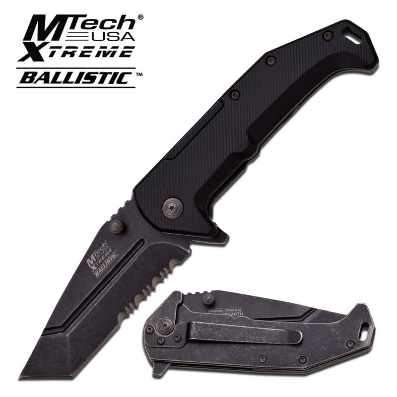 MTech USA XTREME Ballistic Stonewash blade Spring Assisted Knife - Tophatter's Guns'N'Weapons Store - FREE SHIPPING Collectible Weapons - Tophatter Daily Deals