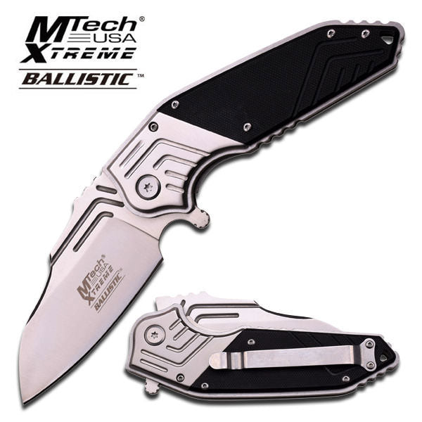Mtech Xtreme Silver G10 Tactical EDC Spring Assist Folding Knife HEAVY - Tophatter's Guns'N'Weapons Store - FREE SHIPPING Collectible Weapons - Tophatter Daily Deals