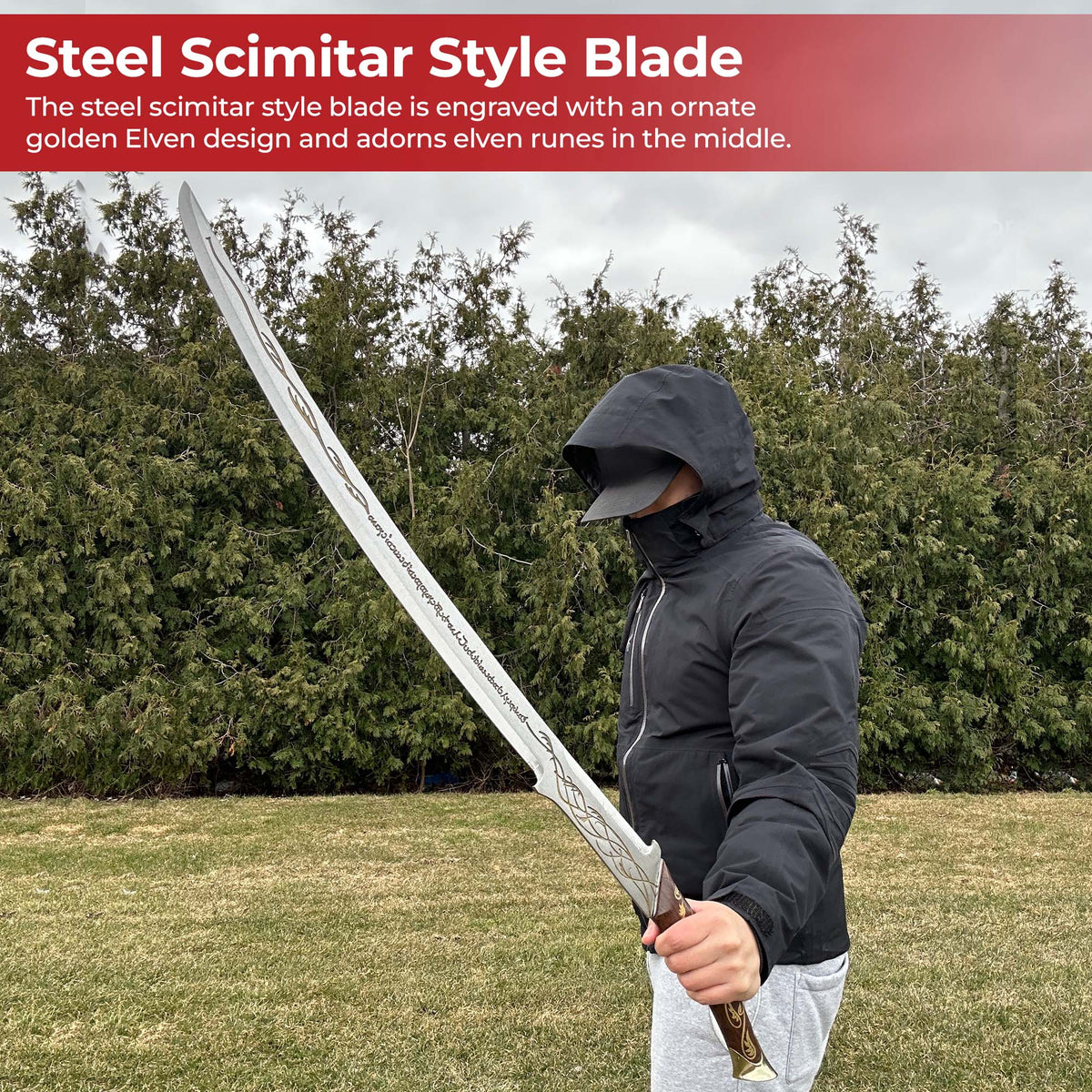 Mystical Elven Fantasy Scimitar Sword Replica swords - Tophatter Daily Deals