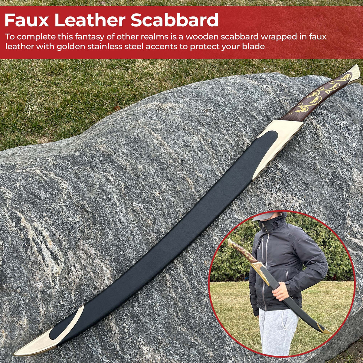 Mystical Elven Fantasy Scimitar Sword Replica swords - Tophatter Daily Deals