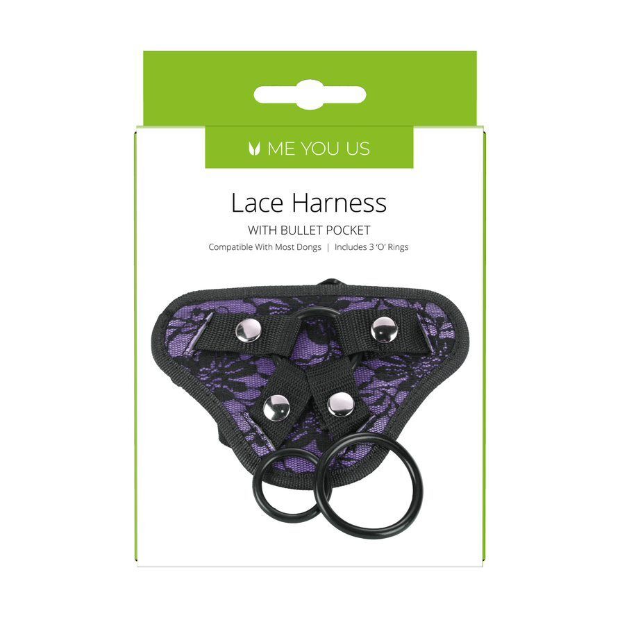 Me You Us Lace Harness With Bullet Pocket – Adjustable Harness > Dildos > Strap On Harnesses - Tophatter Daily Deals