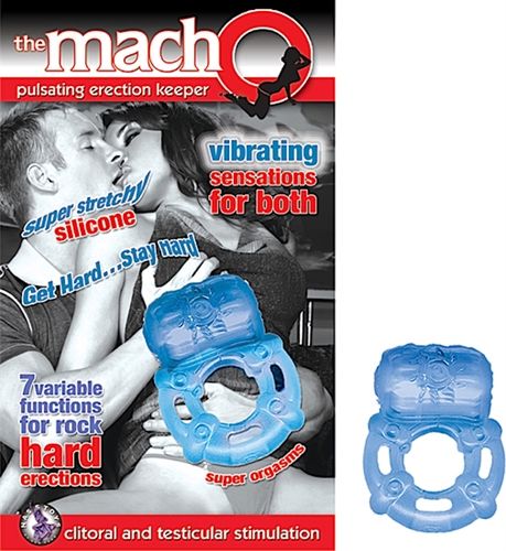 Macho Pulsating Silicone Cock Ring with Seven Vibration Modes > Cock Ring > Vibrating - Tophatter Daily Deals