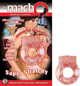 Macho Stretchy Vibrating Cock Ring with Clitoral Stimulator > Cock Ring > Vibrating - Tophatter Daily Deals