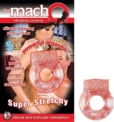 Macho Stretchy Vibrating Cock Ring with Clitoral Stimulator > Cock Ring > Vibrating - Tophatter Daily Deals