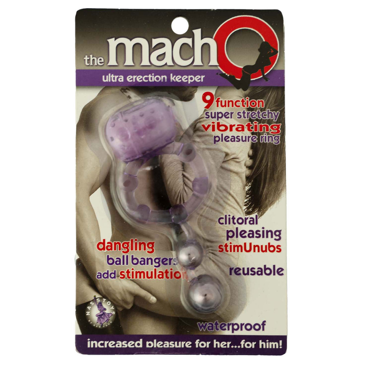 Macho Ultra Erection Keeper Vibrating Cockring in Purple > Cock Ring > Vibrating - Tophatter Daily Deals